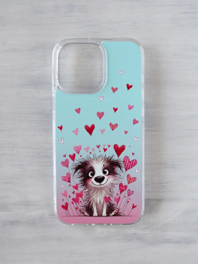 iPhone kaaned "Südametega koer" iPhone kaas - kujundus "südametega koer"