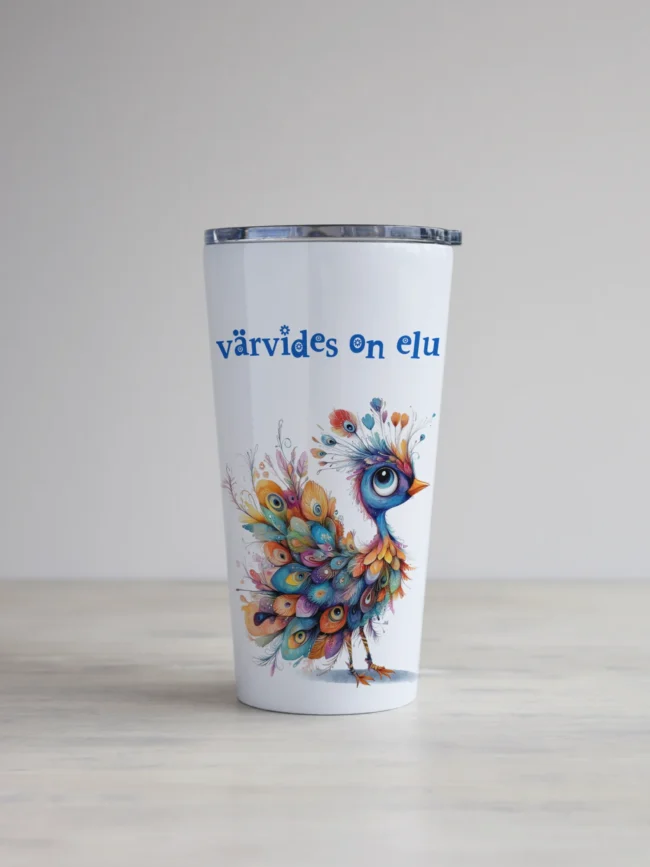 "Elus on värve" kujundusega kohvitops KTLK16-2