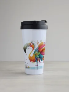 Kohvitops "Flamingod" kujundusega