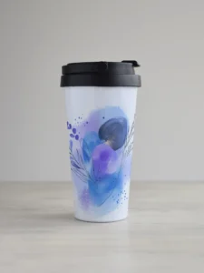 Kohvitops "Lavendlisina" kujundusega 2