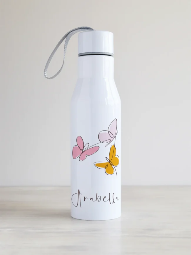 "Naine ja liblikas" kujundusega veepudel, nime võimalusega, PVK 500-2