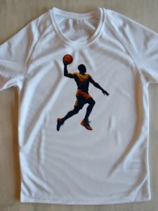 "korvpallur" kujundusega spordisärk