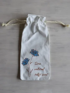 "Rukkililled" kujundusega riidest kott