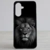 Samsung Galaxy ümbris mustvalge lõviga mustal taustal