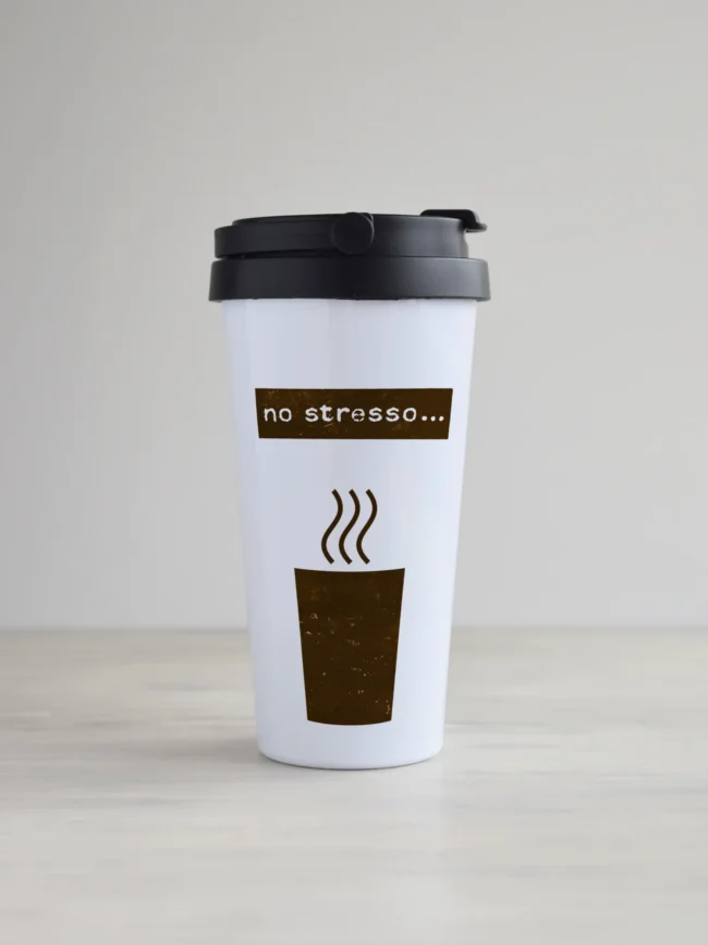 Kohvitops "no stresso" kujundusega, pruun