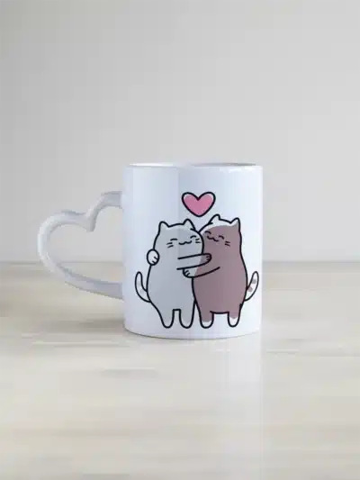 Esileht kruus "soe kalli" südamekujulise sangaga