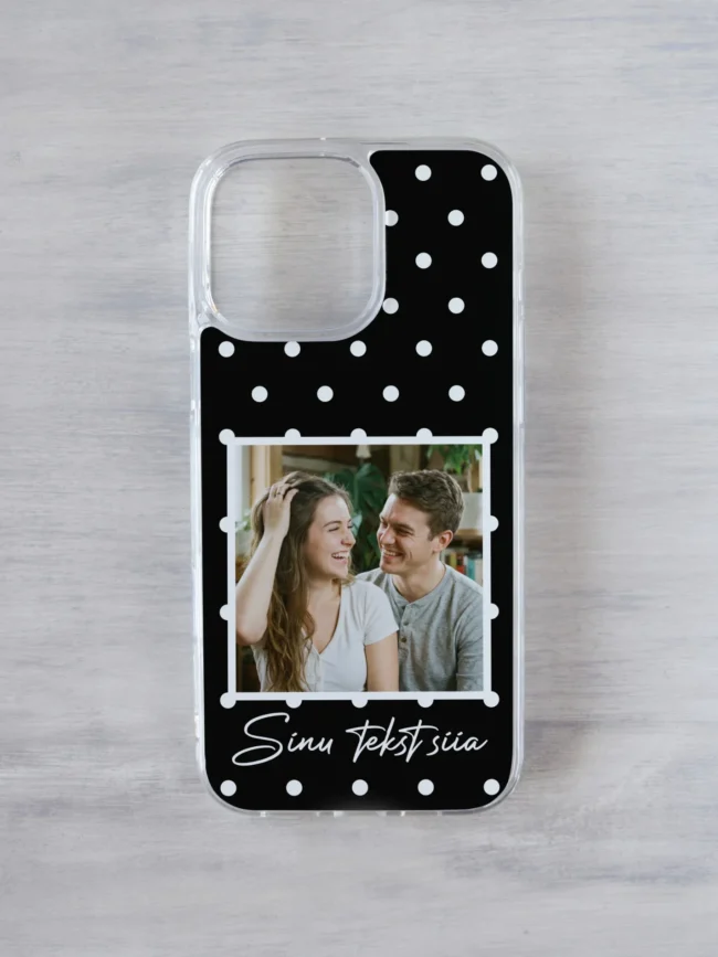 Must polkamuster oma pildi ja tekstiga