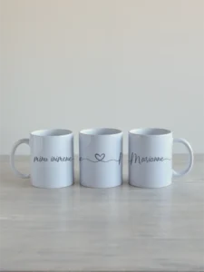 Kruus 330 ml “Minu inimene” oma nimega, südamega, hall tekst