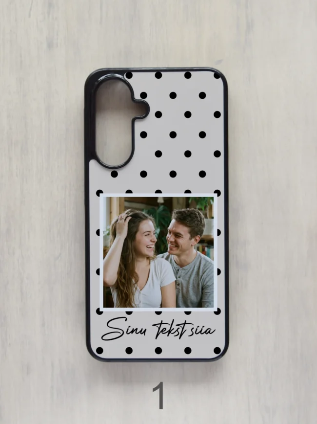 samsung galaxy kaaned oma pildiga, polka mustrivalik, teksti võimalusega