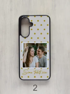 samsung galaxy kaaned oma pildiga, polka mustrivalik, teksti võimalusega