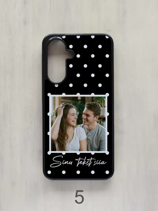 samsung galaxy kaaned oma pildiga, polka mustrivalik, teksti võimalusega