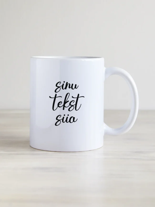 Valge klassikaline 330 ml kruus „Parim emme“, personaliseeritav