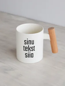 personaliseeritav kruus "issi" Hele 330ml puitsangaga kruus "issi", personaliseeritav oma tekstiga.