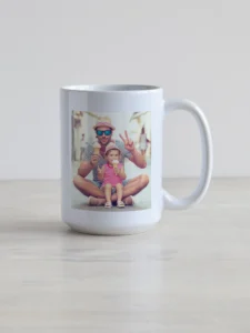 personaalne kruus – foto, tekst või mõlemad 450ml valge keraamiline kruus oma fotoga personaliseeritud.