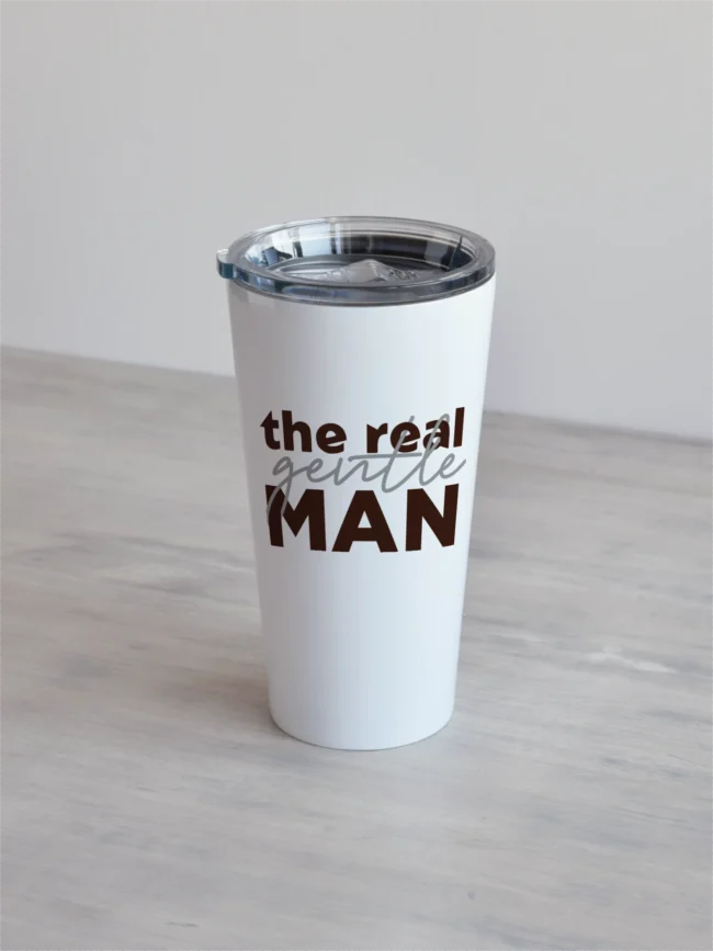 Personaliseeritav termostass "Gentleman" Valge 480 ml termostass kujundusega "The Real Gentleman"