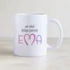 “Mom” mug with heart – choose a message Roosa pastellne emadepäeva kruus tekstiga “Sa oled kõige parem ema” ja südamega “ema” disain