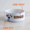 Dog food bowl – with text and/or picture Personaliseeritud keraamiline koera söögikauss oma teksti ja/või pildiga