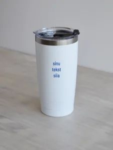 600 ml valge ringneck termoskruus julge teine külg isikliku teksti voimalusega 600 ml valge ringneck termoskruus "julge", teine külg isikliku teksti voimalusega