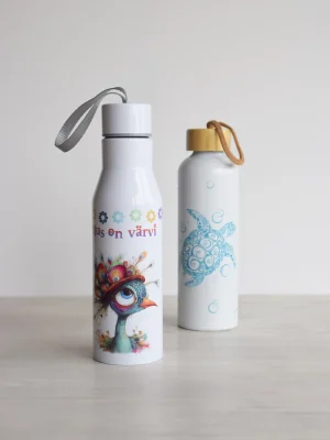 Joogipudelid valmiskujunduse või oma pildiga